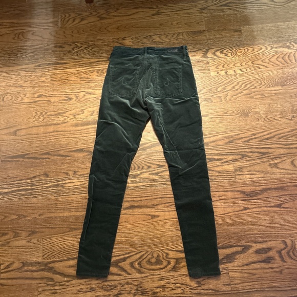 Adriano Goldschmied Farrah Skinny Green Velvet Pants - Picture 3 of 4